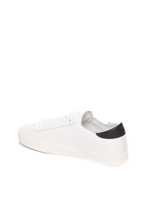 White/black hill low sneaker D.A.T.E. | HILL LOW U VINTAGECALF-WHT/BLK